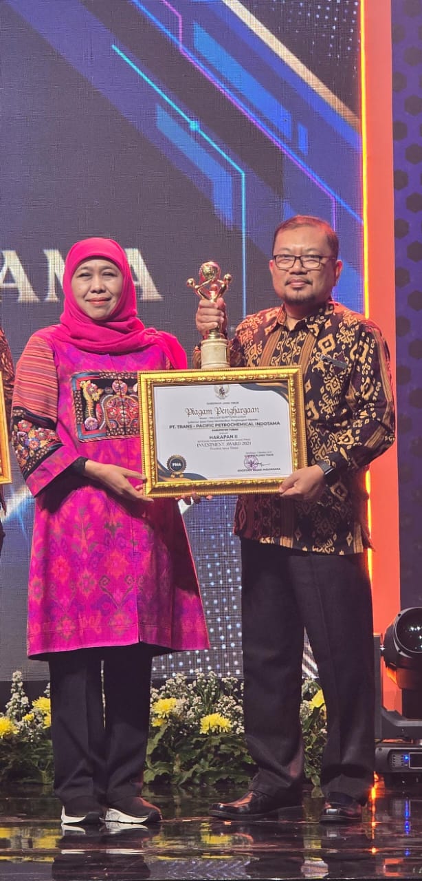Tunjukkan Wujud Kontribusi dalam Membangun Iklim Investasi Jawa Timur, TPPI Raih Penghargaan Investment Award 2025